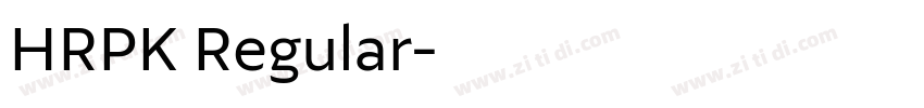 HRPK Regular字体转换